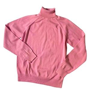 Barbie Pink Turtleneck Y2K Cozy Knit Slouchy Sweater Size Large